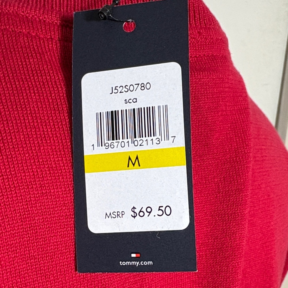 NWT Tommy Hilfiger Red Sweater with Bear Design - Picture 6 of 7